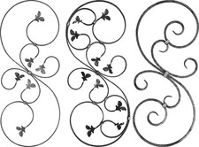 Torstab für Schmiedeeisen Zierornament Schnörkel 12x6 12x12 Rosette STAHLCO®