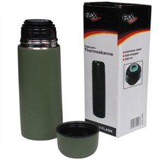 Fox Outdoor Vakuum Thermoskanne Isolierflasche oliv 0,47 ltr. Schnellverschluss
