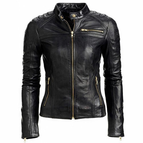 Damen lederjacke klassischer - damen,