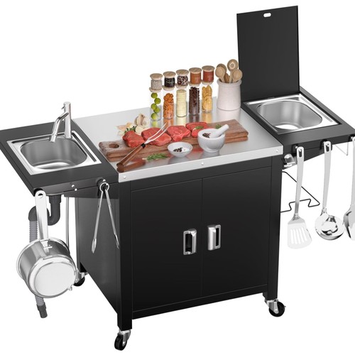 Grillwagen edelstahl mit - edelstahl,