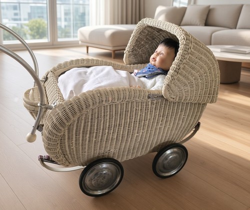Puppenwagen inklusive puppe - puppenwagen,