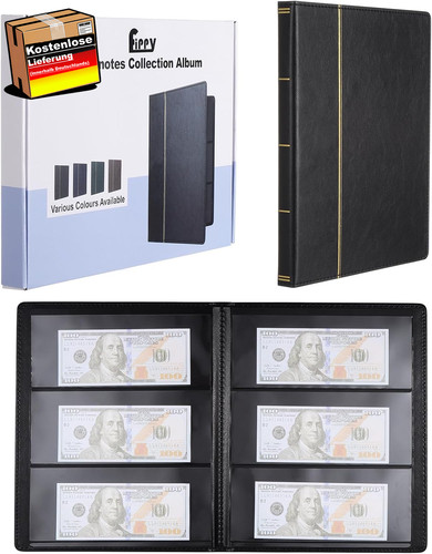 Banknoten sammelalbum leder - leder, 60