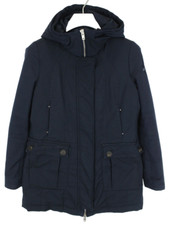 Peuterey Regina Goose Down Jacke Damen (Eu) 44 Reißverschluss Kapuze Parka Blau