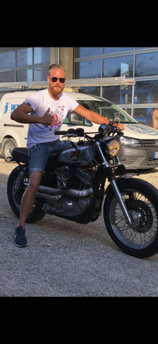 Harley davidson custom bike - custom,