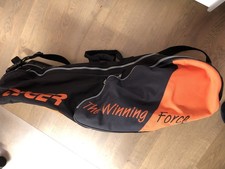 Tennis Schläger Tasche in Schwarz/Orange. Tiger-The Winning Force!