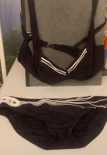 Bikini schwarz mit - schwarz, weiß