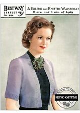 40er Jahre hübscher Bolero Vintage Strickanleitung - Kopie