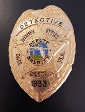 S/G12 Historisches US-Polizeiabzeichen -MIAMI  DADE  COUNTY POLICE -DETECTIVE -