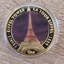 Souvenir Farb Medallie Eiffelturm Paris (1)