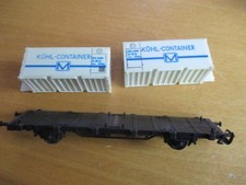 modellbahn, tt ,kühlcontainer,containerwaggon,2achsig,sonderwagen
