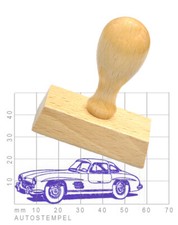  Oldtimer Autostempel Mercedes 300 SL (W198) Gullwing Autostempel - rubberstamp