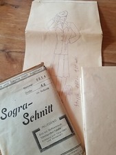 Vintage Sogra Schnitt Muster Handarbeiten Nähen Kostüm 