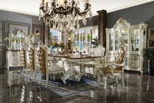 Geschnitzter Holz Esstisch