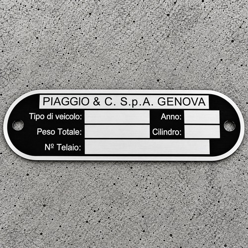 Typenschild passend für