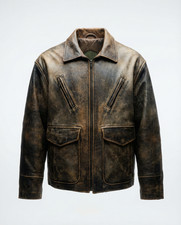 Vintage Motorrad Lederjacke