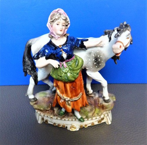 Porzellan figur magd mit - porzellan,