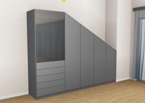 Kleiderschrank mit schräge - kleiderschrank,