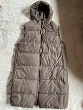 Ärmellose Lange Steppjacke