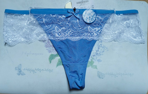 Sexy spitzen string blau - ,