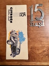 Citroen 15 CV logo emblem 15 6cyl ORIGINAL