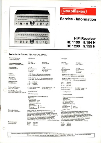Nordmende service manual - service, für