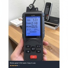 Luftqualitätsmesser CO2 TVOC HCHO Monitor, Tragbar, Digital, Umweltuhr