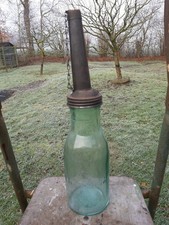 antike GLAS-Motorölflasche