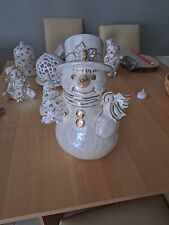 Gießkeramik Deko Schneemann