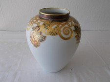 Rosenthal Classic Rose große Vase Blumen Gold, H. Drexler, Höhe 28,5 cm
