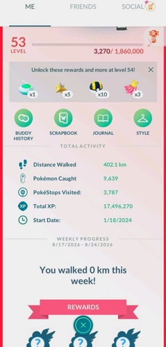 Pokémon account level 53 - level,