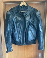 Harro Motorrad-Lederjacke Herren, Größe 48, Schwarz, Getragen, schwere Qualität