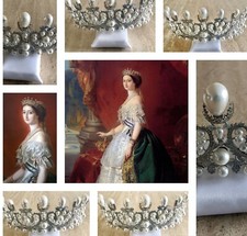 Kaiserin Eugenie von Frankreich Perle königliche Diadem Kronenstil Kaiser Napoleon Diadem