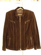 GERRY WEBER Bikerjacke in Ziegen-Velour-Leder