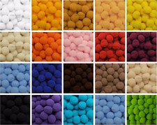 20/100 Pompons 13mm/20mm Bommel Basteln Nähen Filz Watte Kugeln Bälle Murmeln