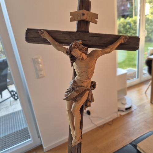 Holzkruzifix wandkreuz mit - /,