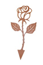 Gartenstecker Rose im Rost