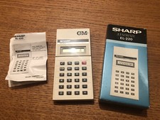 SHARP * ELSI MATE EL-220 * TASCHENRECHNER * VINTAGE * OVP - BEDIENUNGSANLEITUNG