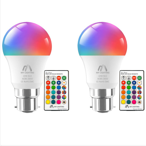Rgb led leuchtmittel 10w b22 - led,