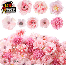 63 Stück Rosa Kunstblumen