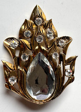 Art Deco große Brosche Bronze