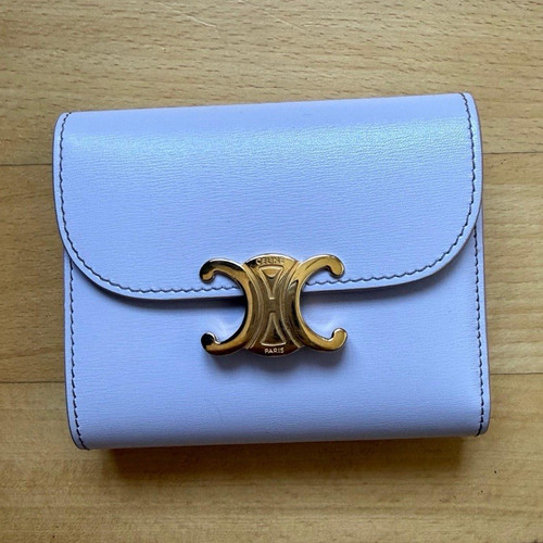 Celine triomphe leather wallet - celine,