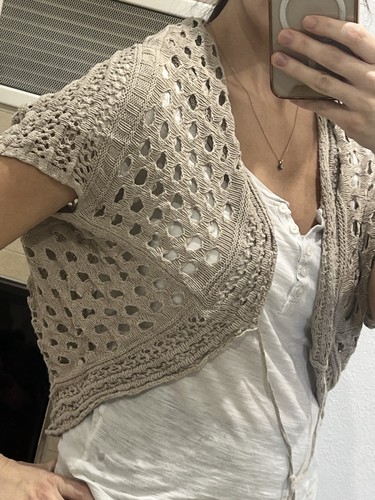 Gehäkelter bolero cardigan - gehäkelter,