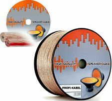 Länge wählbar, 2x 4mm² Lautsprecherkabel 100% CCA Kupfer Audiokabel Boxenkabel