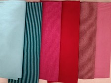 P060-Stoffpaket Baumwoll-Bündchen Schlauch Stoffreste Reste Insg. ca. 3,00 m