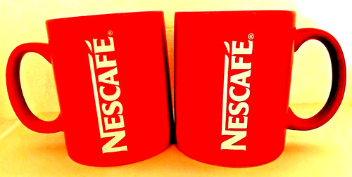 Nescafé tassen rot - 2, tassen,rot