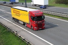LKW Foto Scania S Series Planensattelzug Deutschland rot Lohmann Italienl #k8gb