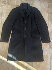 Joop! Mantel Herren Gr. 94 cm Schurwolle Parka Grösse M schwarz dunkelgrau