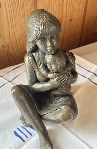 Bronze statue figur mutter mit - bronze,