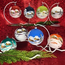 Christbaumkugel "Midi" Glas-Kugel Weihnachtskugel Baumbehang Handarbeit Lauscha