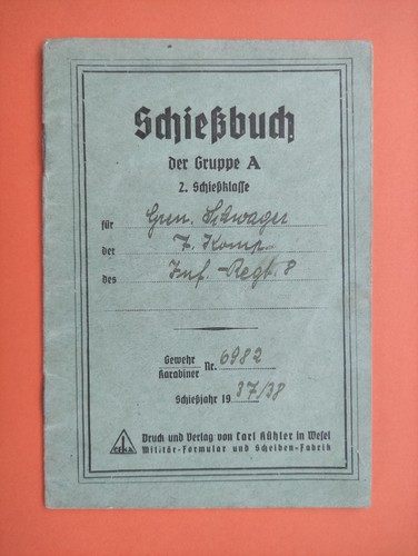 Schießbuch deutsches reich - schießbuch,